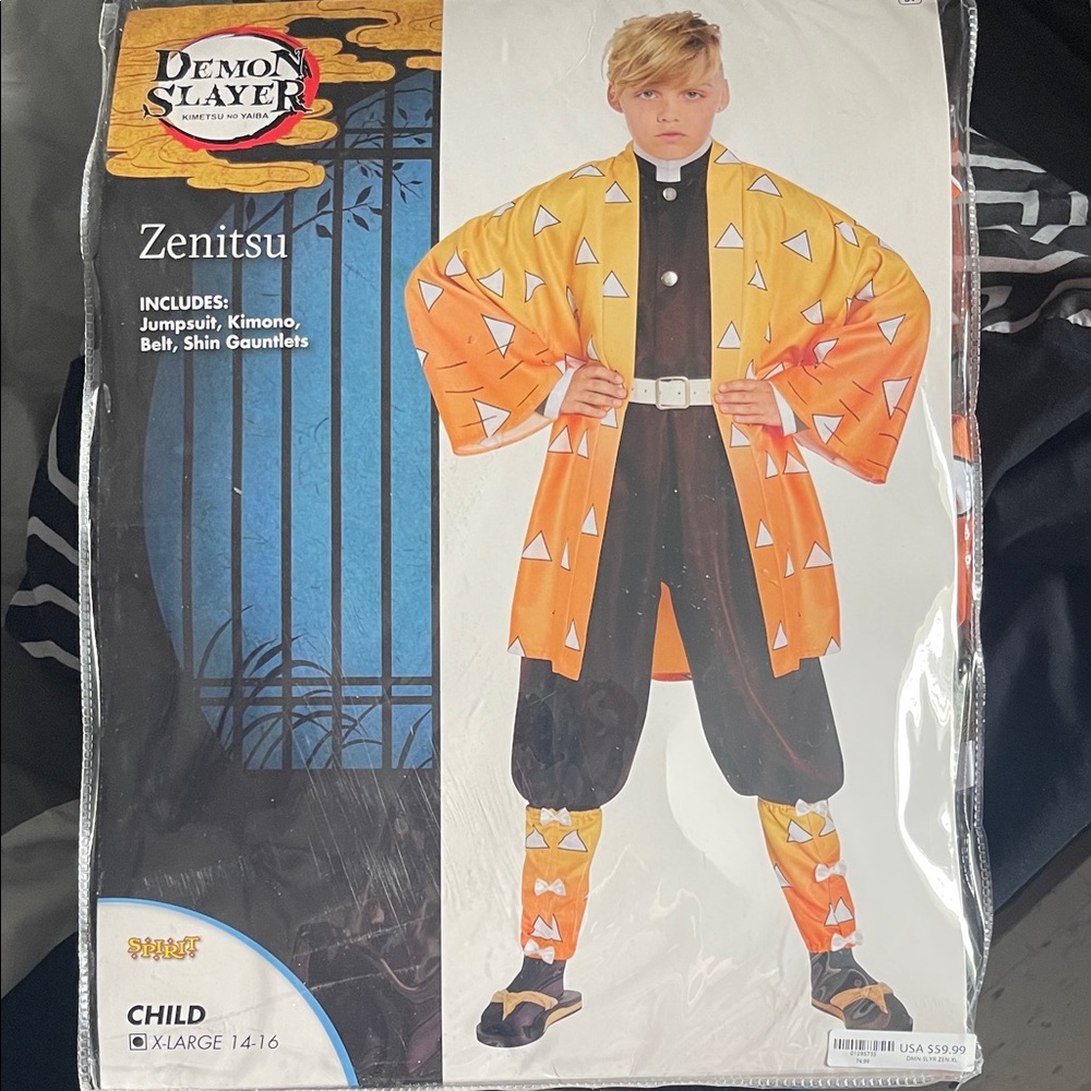 Zenitsu Kids Costume - Orange and Black